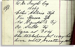 Prescription for W M Gough Esq.