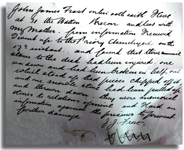 Deposition of John James Frost