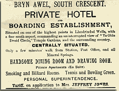 Brynawel, South Crescent. PRIVATE HOTEL