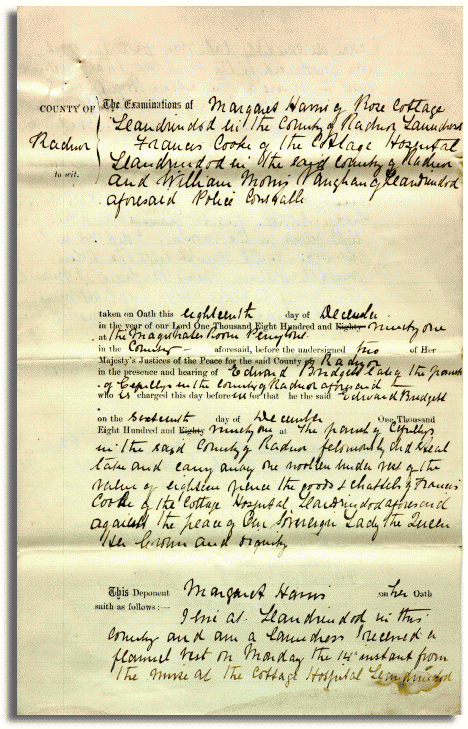 Deposition of Margaret Harris