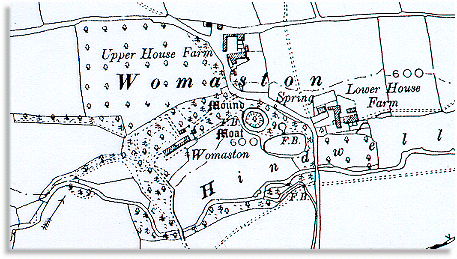 Map of Womaston, nr Presteigne